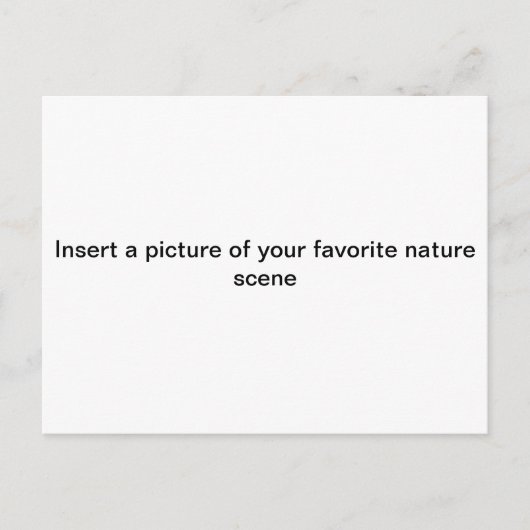 "お気に入りの自然の風景の写真を挿入" ポストカード (正面)