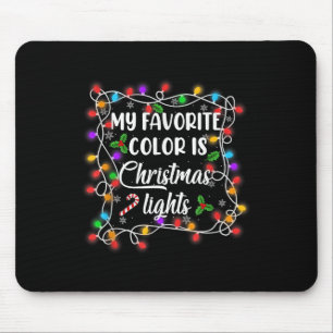 お気に入りの色はクリスマスTシャツ おもしろいXmas Li マウスパッド