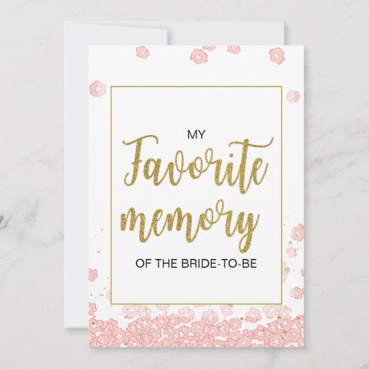 お気に入りの花嫁の思い出看板 | ピンクゴールド (正面)