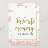 お気に入りの花嫁の思い出看板 | ピンクゴールド (正面/裏面)
