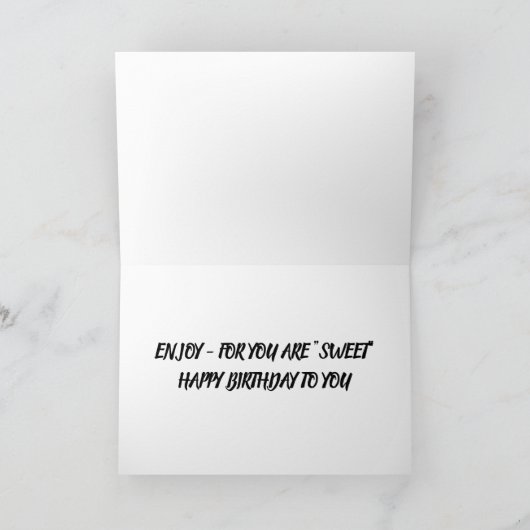 *お気に入りの誕生日がお客様にご希望の場合* イタリアンスタイル カード (内部)