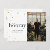 お気に入りの誕生日モダンパーティーの招待をすする ポストカード (正面/裏面)