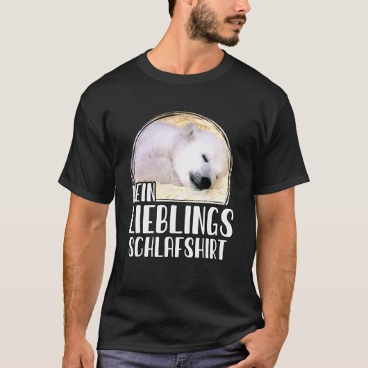 お気に入りの赤ちゃん寝ているポーラーベア ミニ Tシャツ (正面)