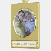 お気に入りの追加&文字バナー金ゴールドメッキ ゴールドプレートバナーオーナメント (左)