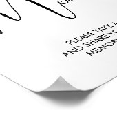 お気に入りの追悼の記念の葬儀モダン ポスター (角)