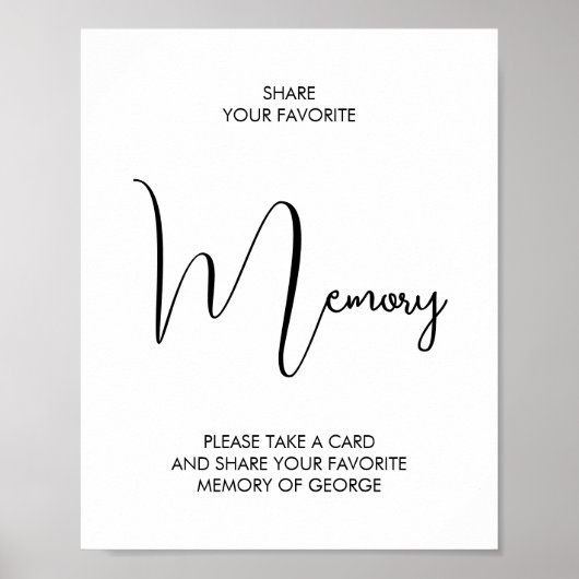 お気に入りの追悼の記念の葬儀モダン ポスター (正面)