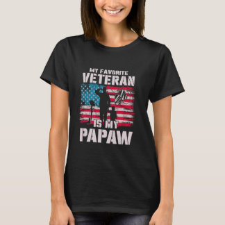 お気に入りの退役軍人はパパアメリカ国旗父の日ギフト Tシャツ