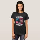 お気に入りの退役軍人はパパアメリカ国旗父の日ギフト Tシャツ (正面フル)