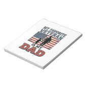 お気に入りの退役軍人は父+愛国的なTシャツデザイン_ ノートパッド (回転)