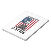 お気に入りの退役軍人は父+愛国的なTシャツデザイン ノートパッド (回転)