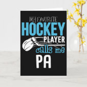 お気に入りの選手がパパと呼ぶ シャツ ギフト ホッケー カード (黄色い花)