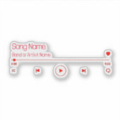 お気に入りの音楽をカスタマイズ シール (正面)