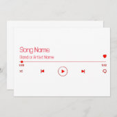 お気に入りの音楽をカスタマイズ 招待状 (正面/裏面)