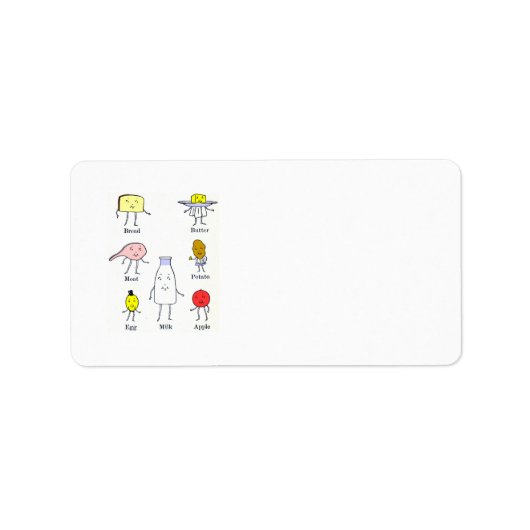 お気に入りの食べ物 ヴィンテージ キッチン アート ラベル (正面)