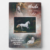 お気に入りの馬の写真記念プレート(さび色&ネイビー) フォトプラーク (正面)