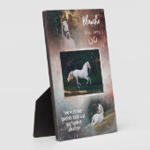 お気に入りの馬の写真記念プレート(さび色&ネイビー) フォトプラーク (側面)