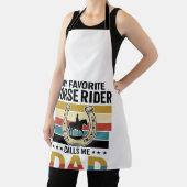 お気に入りの馬の騎手がパパと呼ぶTシャツデザイン エプロン (インサイチュ)