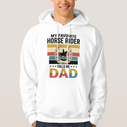 お気に入りの馬乗りがパパと呼んでくれるTシャツデザイン パーカ (正面)