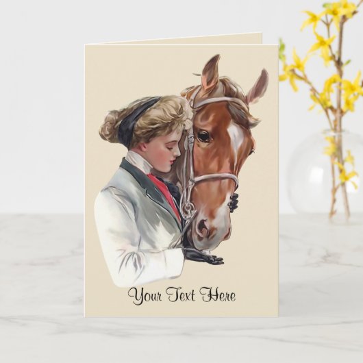 お気に入りの馬 カード (黄色い花)