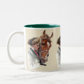 お気に入りの馬 ツートーンマグカップ (左)