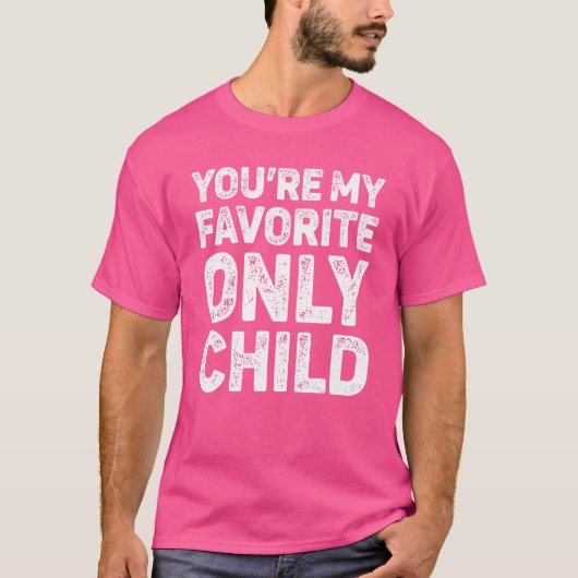 お気に入りの1人っ子とお揃いのママとパパ Tシャツ (正面)