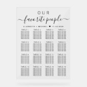 お気に入りの16席結婚席 アクリルサイン (正面)