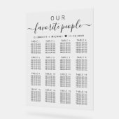 お気に入りの16席結婚席 アクリルサイン (傾斜)