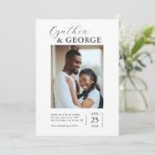 お気に入りの2枚の写真 QRコード ウェディングサイト 返信 招待状 (スタンド正面)