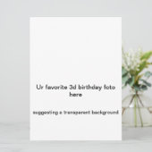 お気に入りの3D誕生日写真はこちら 招待状 (スタンド正面)