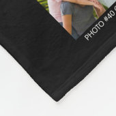 お気に入りの45枚の写真をカラフルに飾るコラージュキャプション フリースブランケット (角)