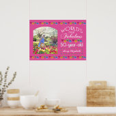 お気に入りの50歳の方の誕生日を記念して特別なギフトを ポスター (キッチン)