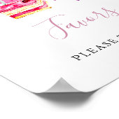 お気に入りの ブライダルシャワーティーパーティー ピンク 水彩 ポスター (角)