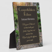 お気に入りの!退職祝いプラーク フォトプラーク (側面)