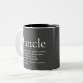 お気に入りのFuncleおじさん現代的定義グレー ツートーンマグカップ (正面左)