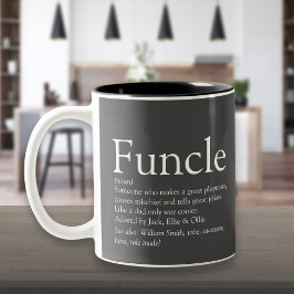お気に入りのFuncleおじさん現代的定義グレー ツートーンマグカップ