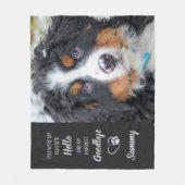 お気に入りのHello Hard Goodbye - Dog Pet Memorial フリースブランケット (正面)