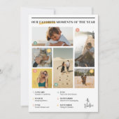 お気に入りのMoments Year in Reviewフォトホリデーカード シーズンカード (正面)