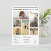 お気に入りのMoments Year in Reviewフォトホリデーカード シーズンカード (スタンド正面)