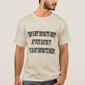 お気に入りのTシャツ　面白いタイポグラフィ グラフィック Tシャツ (正面)