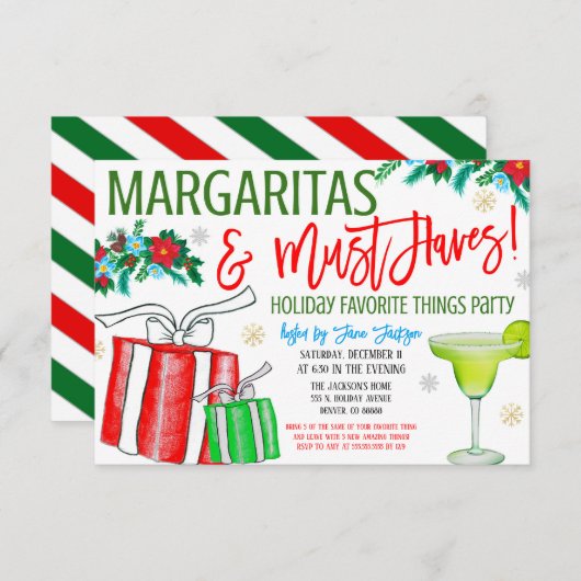 お気に入りのThings Christmasパーティの招待状 招待状 (正面/裏面)