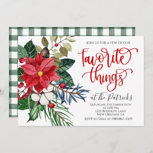 お気に入りのThings Christmas招待状 招待状 (正面/裏面)