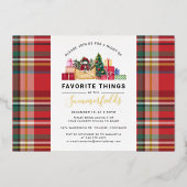 お気に入りのThings Christmas Familyイベント金ゴールド 箔シーズンカード (正面)