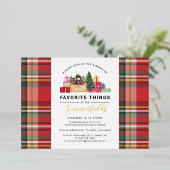 お気に入りのThings Christmas Familyイベント金ゴールド 箔シーズンカード (立ち正面)