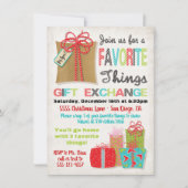 お気に入りのThings Christmas Gift Exchange 招待状 (正面)