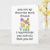 お気に入りのWork Friend, Co-worker Annovation Card カード (黄色い花)