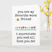 お気に入りのWork Friend, Co-worker Annovation Card カード (黄色い花)