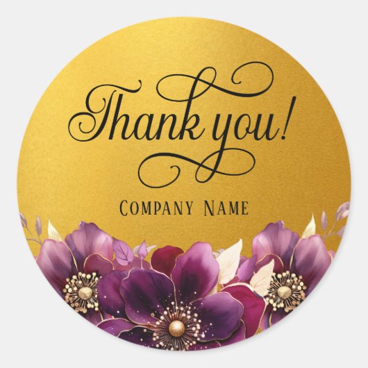 お気に入りエレガント企業のの金ゴールドシール ラウンドシール (正面)