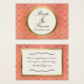 お気に入りギフトラベルアールデコフェイクシェル結婚金ゴールド (正面&裏面)