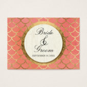 お気に入りギフトラベルアールデコフェイクシェル結婚金ゴールド (正面)