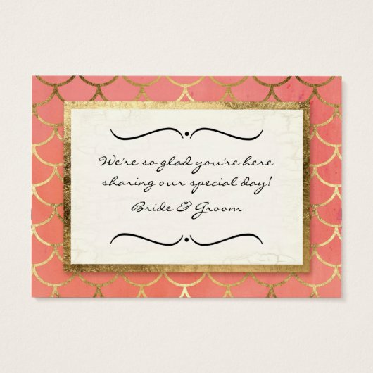 お気に入りギフトラベルアールデコフェイクシェル結婚金ゴールド (裏面)